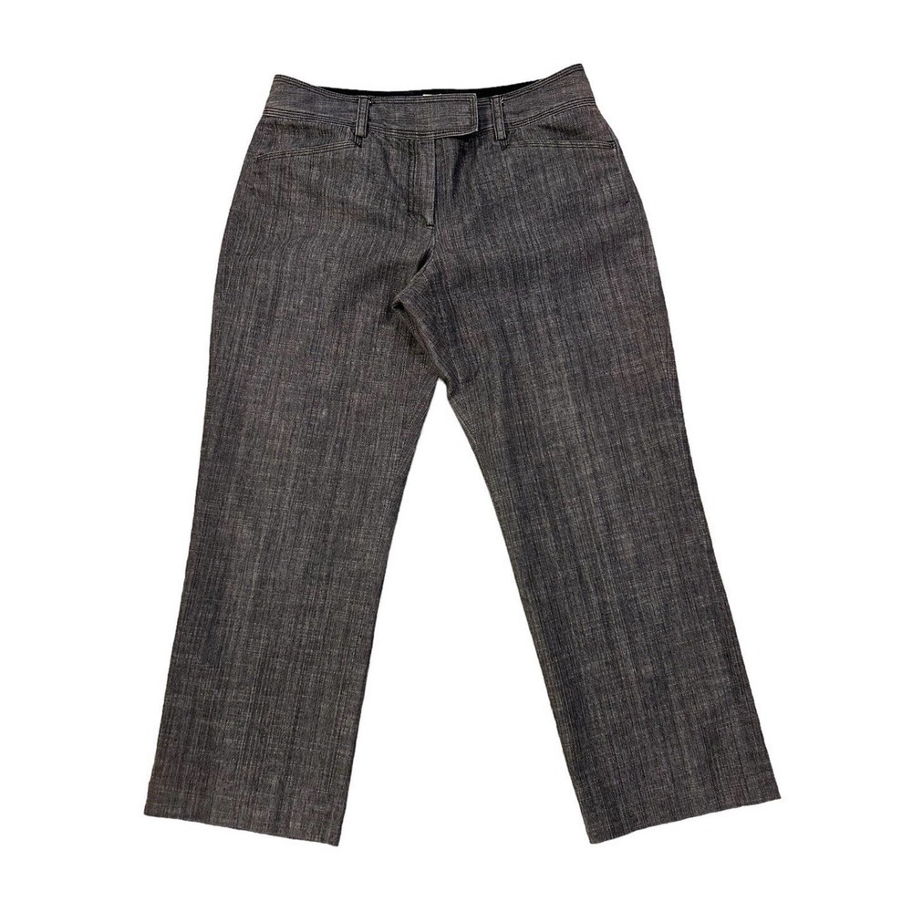 J Crew Women Size 0 Gray Stretch Cropped Wide Leg Dress Pant